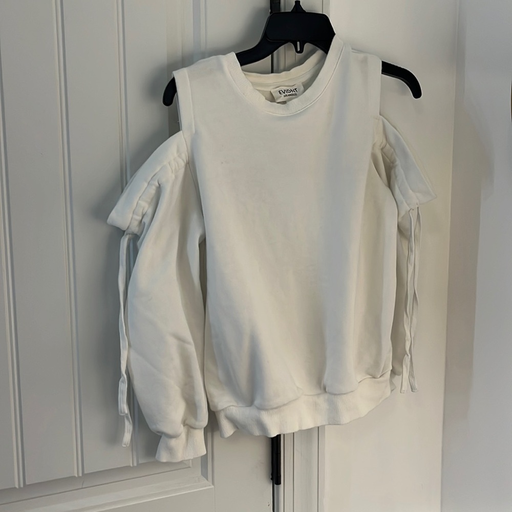 Women White Sweatshirt Top